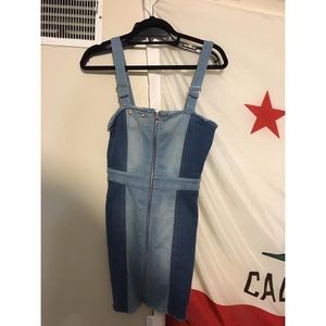 NWT zip up denim dress